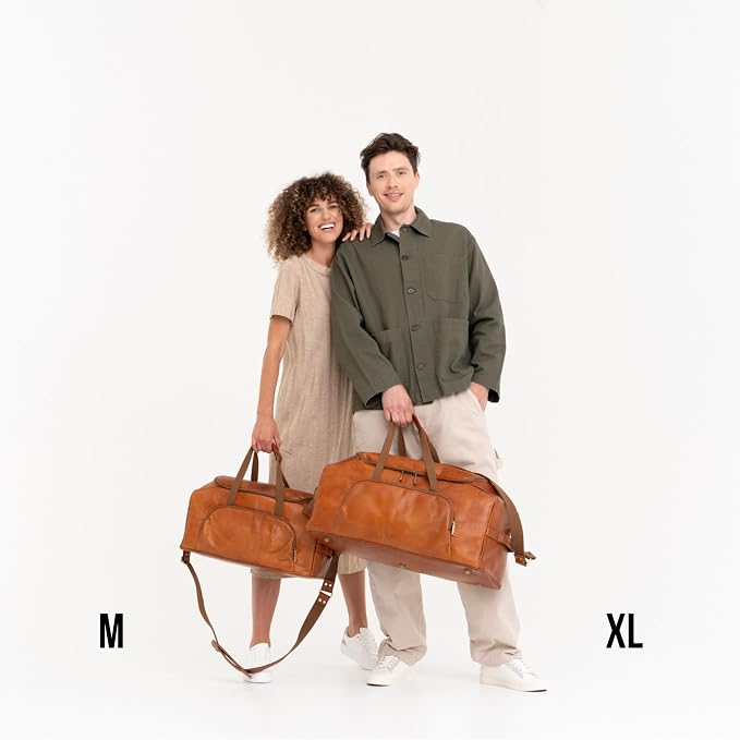 Berliner Bags Vintage Genuine Leather Duffle Denver M - Image 7