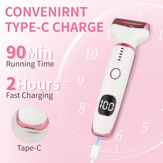Electric Razors LED Display for Women Men, 2025 Wet/Dry Lady Shaver, 4 in 1 - Image 3