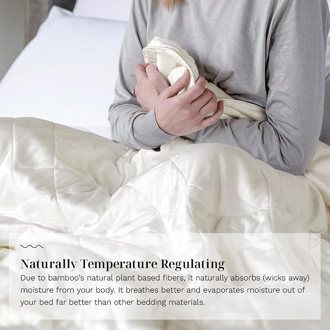 LUXOME Lightweight Blanket | 100% Rayon from Bamboo Fabric & Fill | King/Cal - Image 5
