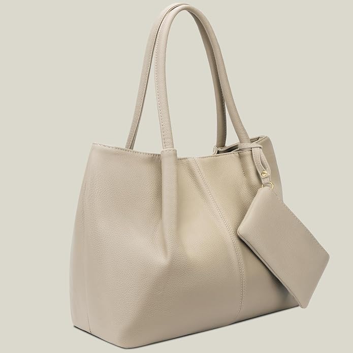 KKXIU Tote Bag for Women Vegan Leather Shoulder Purse Large Capacity Travel Bag - Image 2