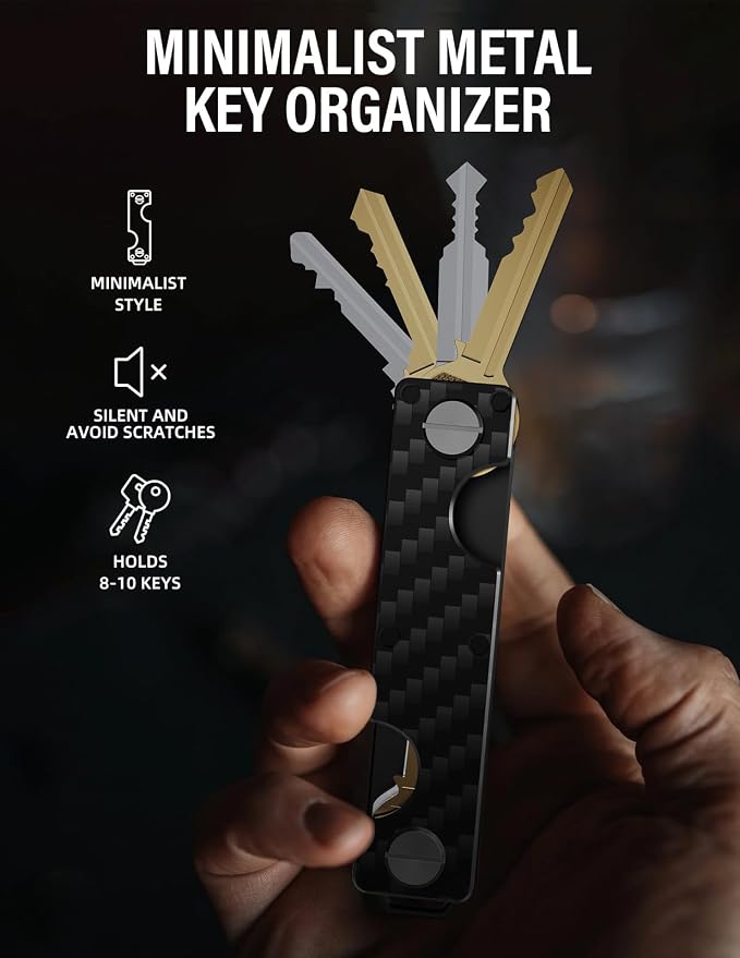 Key Organizer Key Holder Compact Key Case Minimalist Metal Key Chain Key Holder - Image 3