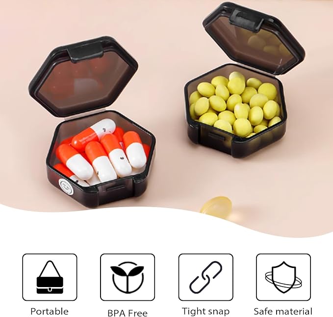 Small Pill Case Travel Pill Box Cute Pill Organizer - Image 3