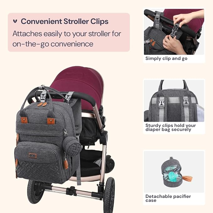 BabbleRoo Diaper Bag Backpack - Image 6