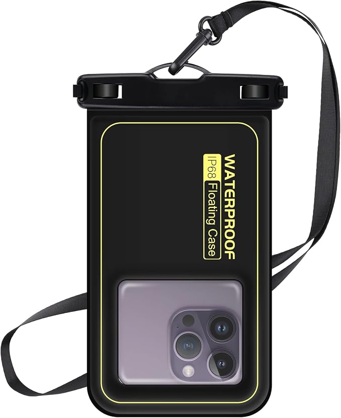 Large Waterproof Phone Pouch Floating, Phone Case Friendly, IP68 Waterproof by RAZOBWS