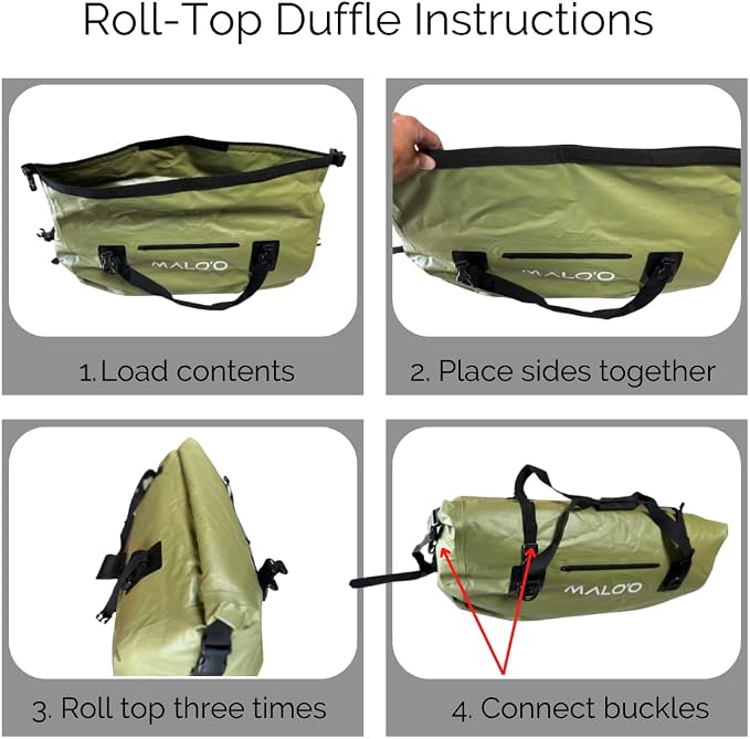 Malo'o Waterproof Dry Bag Duffel 40L/60L/100L, Roll Top Duffel Keeps Gear Dry - Image 8