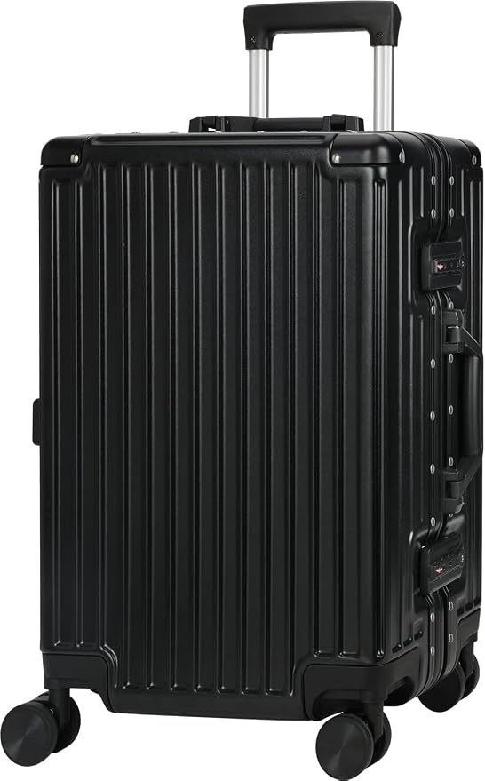 AnyZip Luggage Aluminium Frame Suitcase PC ABS Hard Shell TSA Lock No Zipper by YourBestTravelChoice