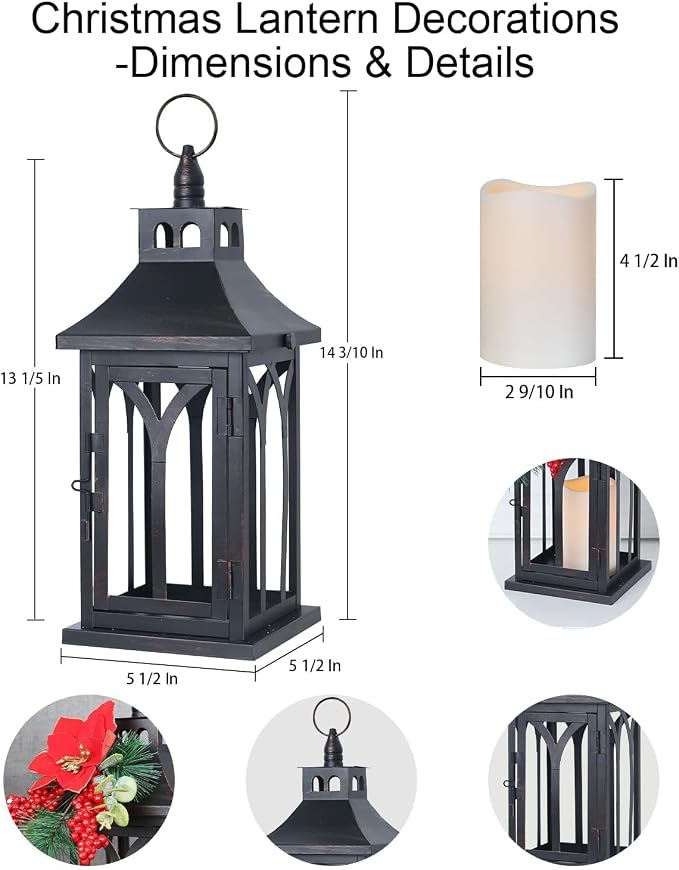 DECORKEY Decorations for Home, Decorative Led Candle Lantern Indoor Outdoor - Image 2