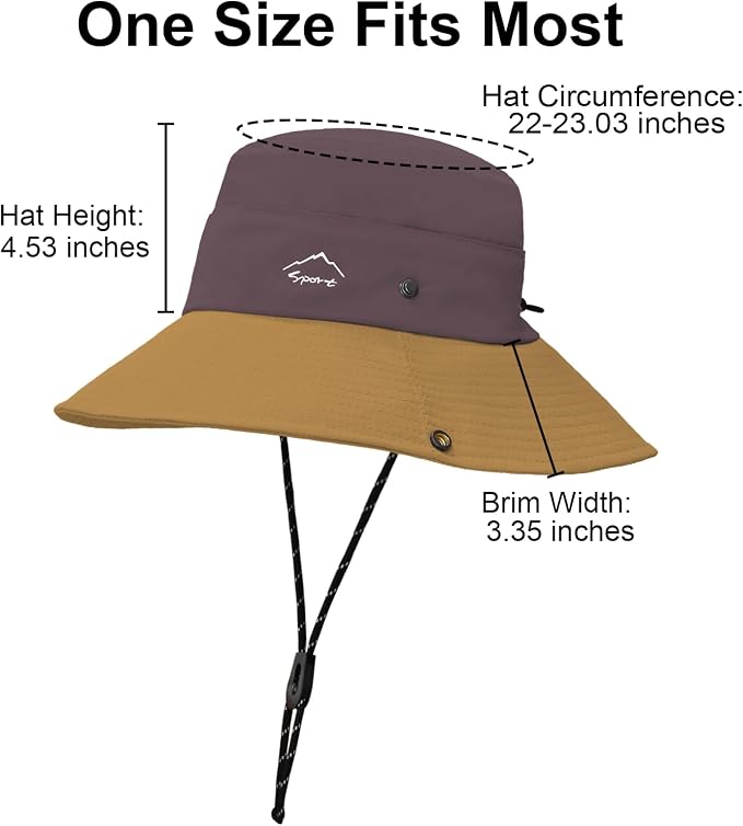 Sun Hats for Women Bucket Hat UV Protection Fishing Hat Wide Brim Safari Hats 2 - Image 5