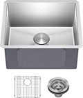 Kraus KHU101-21 Standart PRO 16 Gauge Undermount Single Bowl Set, 21 Inch by KRAUS