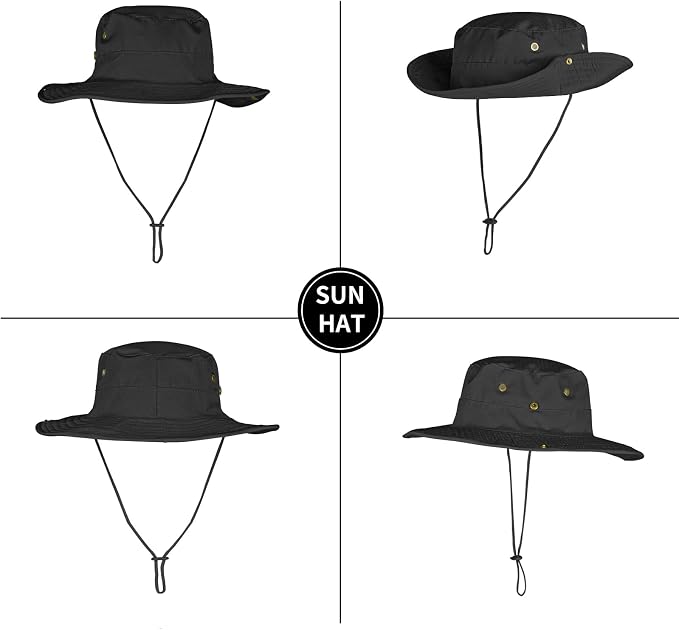 Sun Hats for Men Women Boonie Hat Foldable Fishing Hat UPF 50+ Bucket Hat for - Image 4