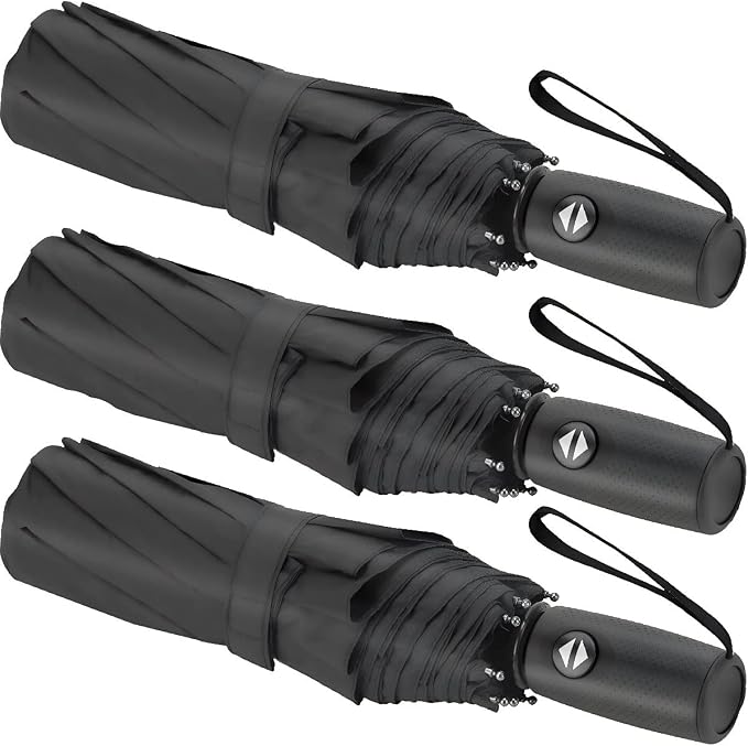 Liberty Imports 3 Pack Windproof Travel Rain Umbrellas by LibertyBrandsUS