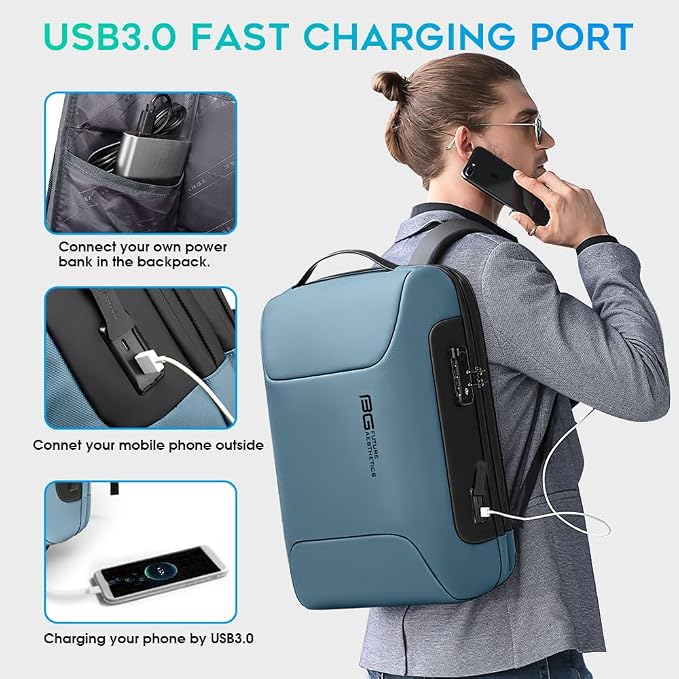 BANGE Anti Theft Business Backpack, Men Work Backpacks - Image 6