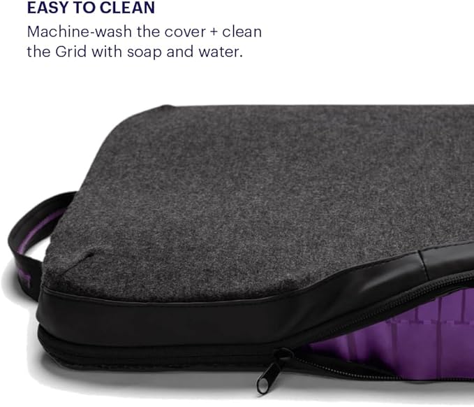 Purple Double Seat Cushion | Pressure Reducing Grid Designed - Image 3