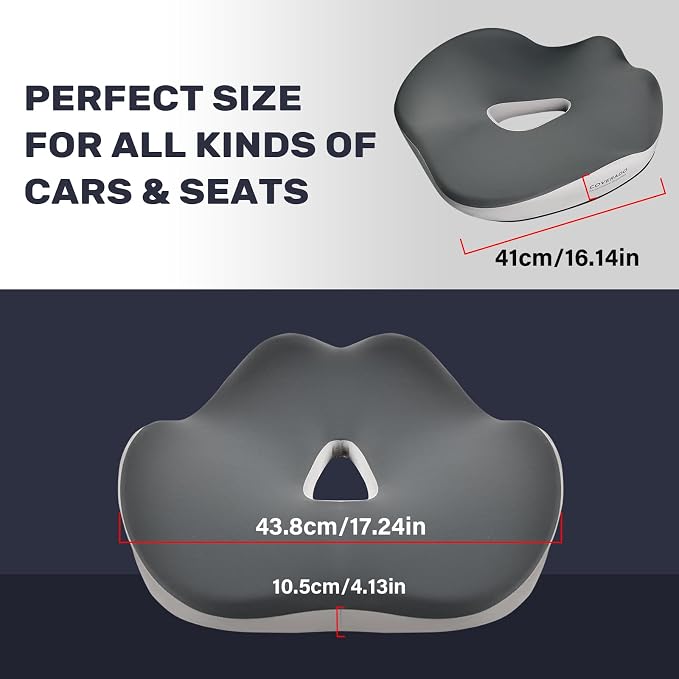 Coverado Car Seat Cushion with Memory Foam, Ergonomic Driving Seat Cushion - Image 7