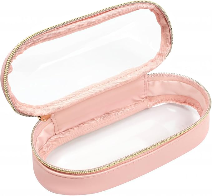 Clear Makeup Bag Small, TSA Approved Portable Toiletry Bag by FFpaw