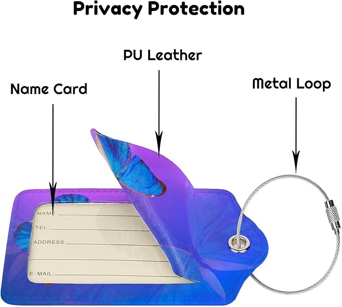 Blue and Purple Luggage Tags - Image 3