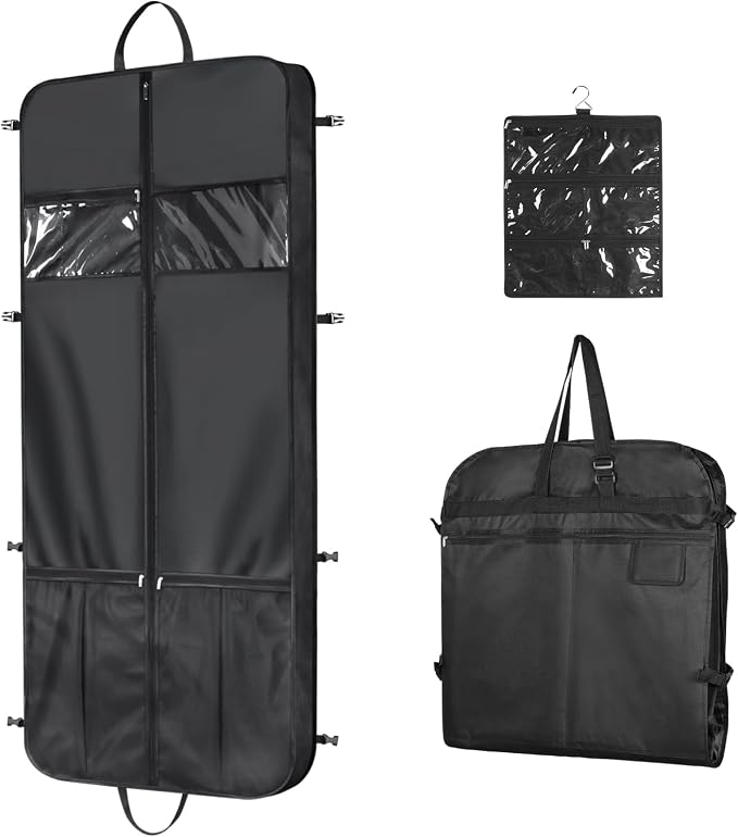 Zilink 60” Travel Garment Bags for Hanging Clothes Waterproof Long Garment Bags by Zilink