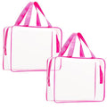 2Pcs Crystal Clear PVC Travel Toiletry Bag Kit by ROYBENS