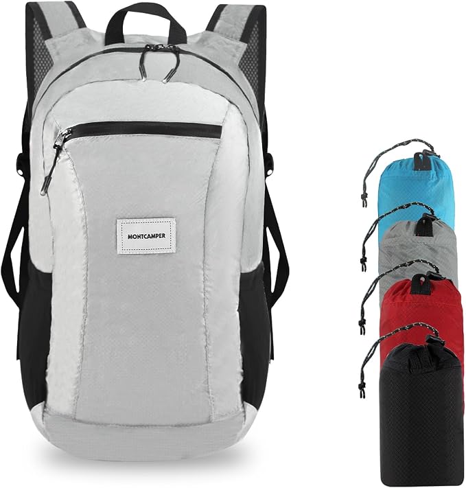 Hiking Daypack - Lightweight & Water-Resistant Portable Backpack by MONTCAMPER