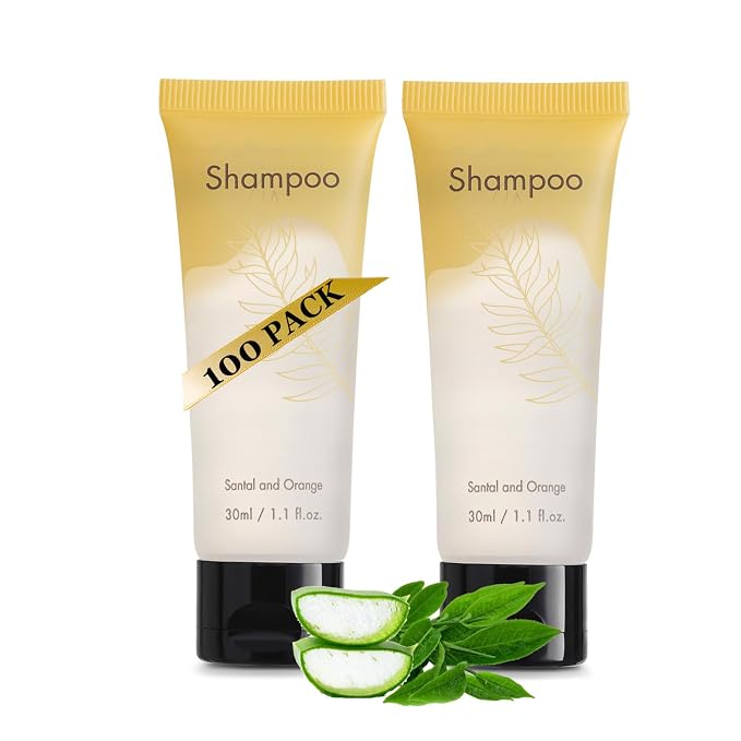 Travel Size Shampoo Bulk 100 PCS Per Case 1 Oz Each Individually Wrapped Hotel by Nisgur