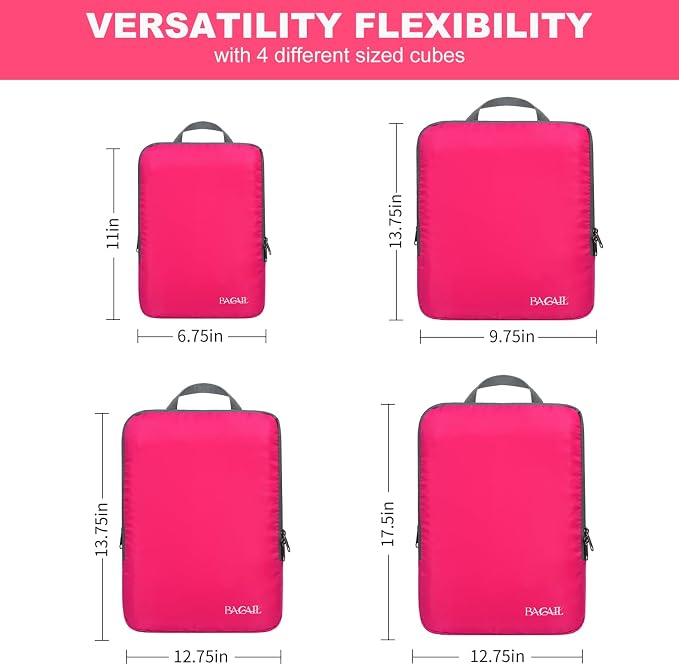 BAGAIL 4 Set/6 Set/8 Set Compression Packing Cubes Travel Accessories - Image 2