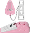Portable Door Lock & Door Stop Alarm Set, Dual Protection Home Security Door Kit by HNHMT