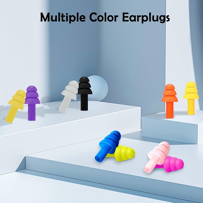 20 Pairs Ear Plugs for Sleeping Noise Cancelling, Reusable Silicone Sound - Image 6