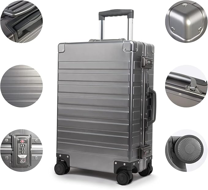 TRAVELKING All Aluminum Carry On Luggage - Image 3