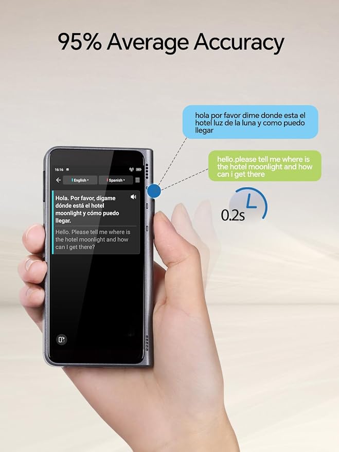 Timekettle Fluentalk New T1 Translator Device Supports 40 Languages, 31+ - Image 4