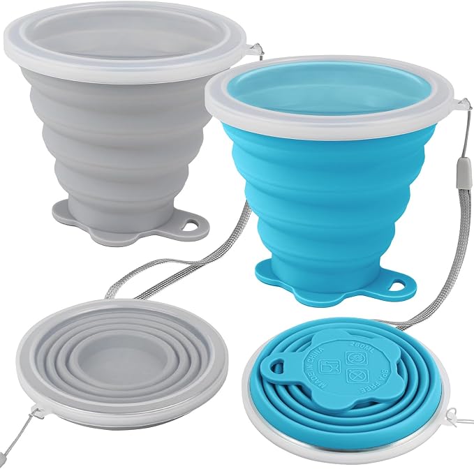 JBER Silicone Collapsible Travel Cup, Silicone Folding Camping Cup - Image 2
