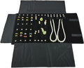 Velvet Travel Jewelry Case Roll Bag Organizer by SCIKHEFT