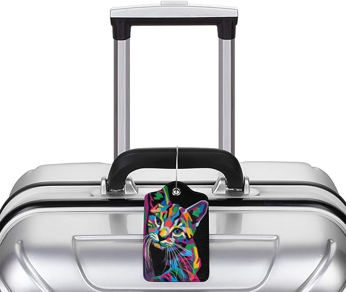 2-Pack Artistic Cat Luggage Tags - Image 5