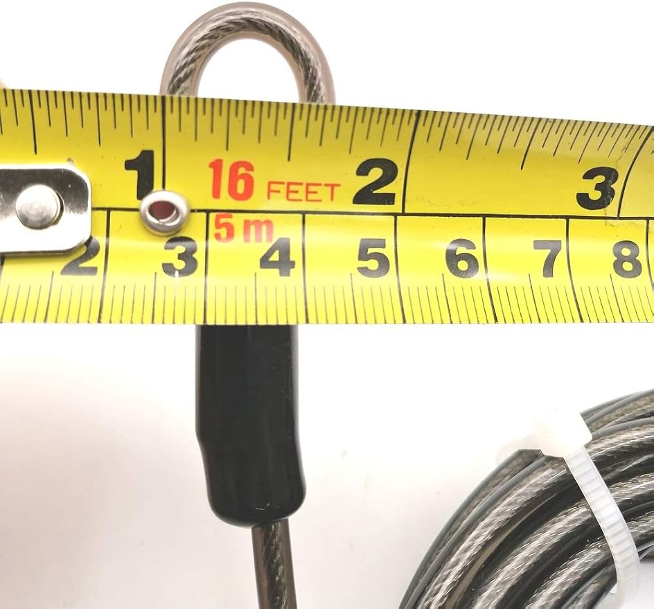 4mm Thick 7FT Security Braided Coated Steel Cable Lock - Image 6
