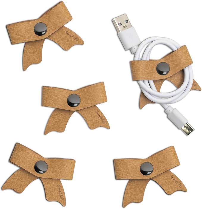 SenseAGE 5 Pack Cord Organizer, Bow Cord Keeper, Cable Organizer USB Holder by SenseAGE