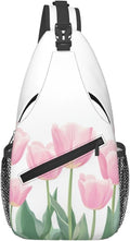 SUPLUCHOM Sling Bag Tulip Flower Hiking Daypack Crossbody Shoulder Backpack by SUPLUCHOM