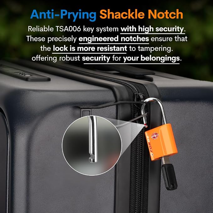 TSA Approved Luggage Locks, Ultra-Secure Dimple Key Travel Locks - Image 3