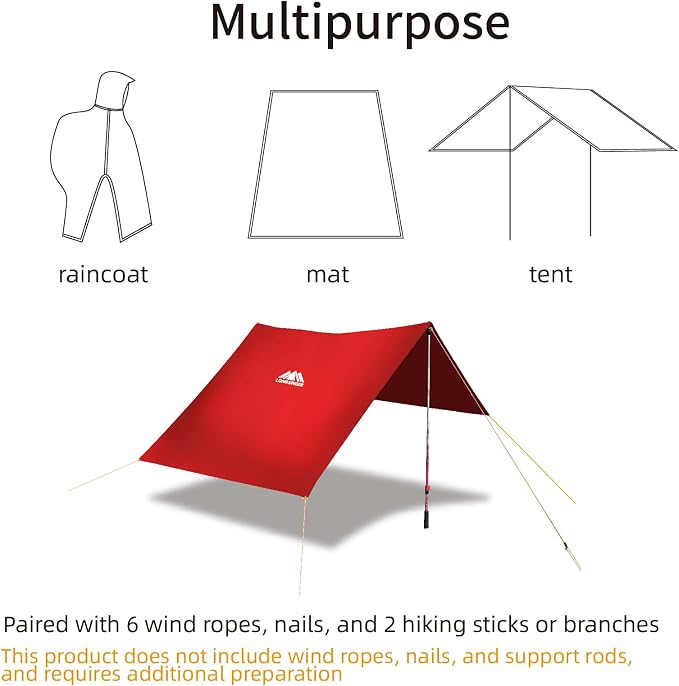 longsinger Hooded Rain Poncho for Adult - Image 4