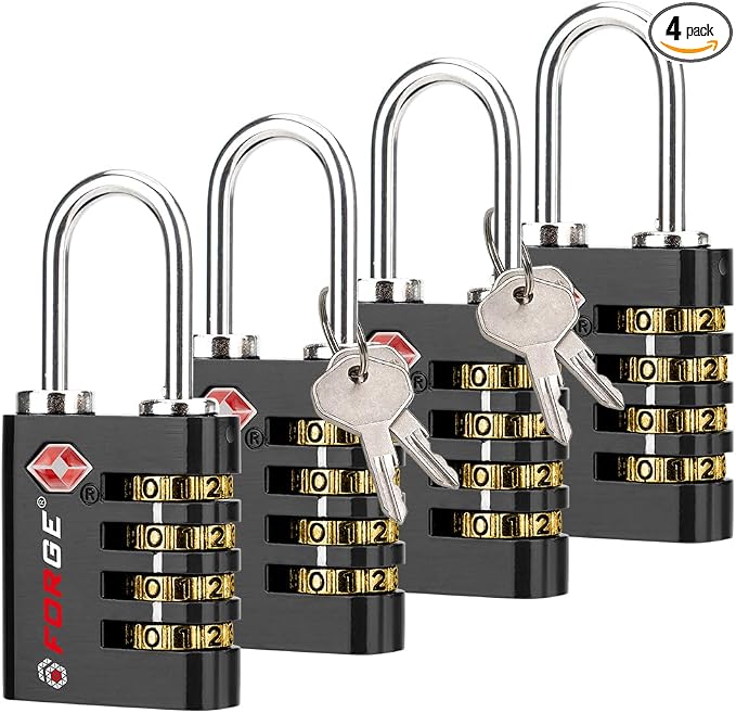 Forge Dual-Opening: Key or Combination Access Lock, TSA Approved Locks by Forge