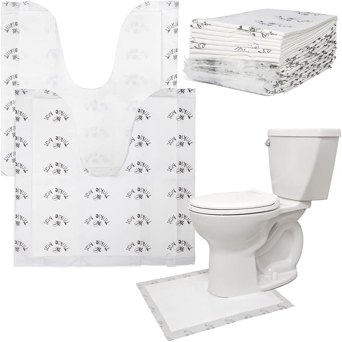 Tinkle Mat Disposable Toilet Commode Mat – Super Absorbent, Deodorizing Toilet - Image 2