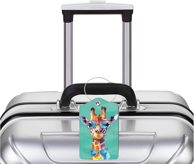 2 Pack Luggage Tag for Suitcase, Cute Unique Leather Bag Tags Identifiers - Image 5