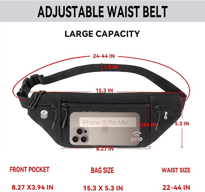 Travel Money Belt for Men and Women hidden slim passport holder - Image 2