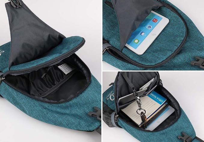 WATERFLY Crossbody Sling Backpack Sling Bag Travel Hiking Chest Bag Daypack - Image 3