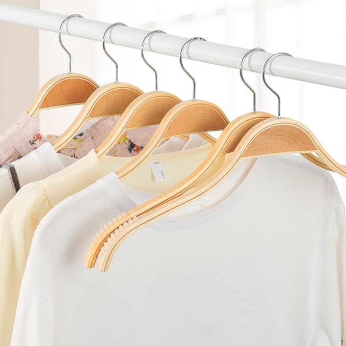 TOPIA HANGER Slim Natural Wood Hangers - Image 4