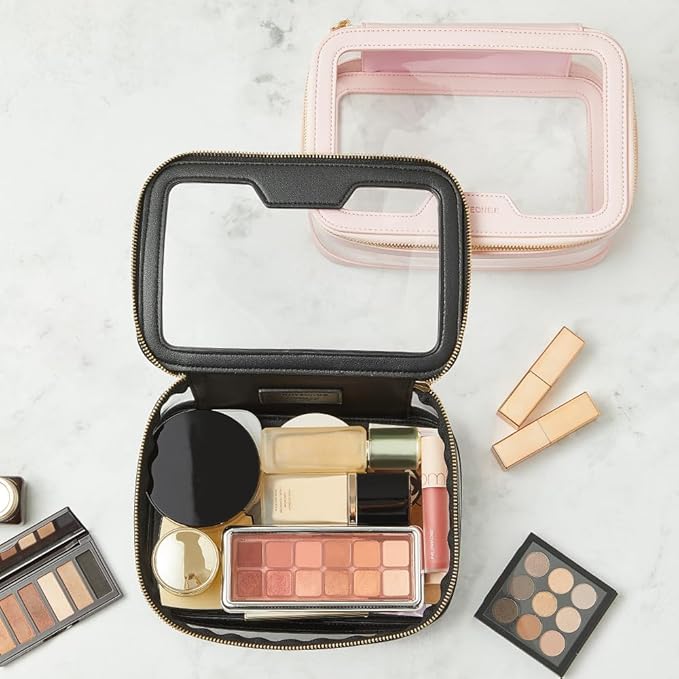 ROWNYEON Clear Makeup Case Toiletry Bag Multipurpose Travel Makeup Train Case - Image 2