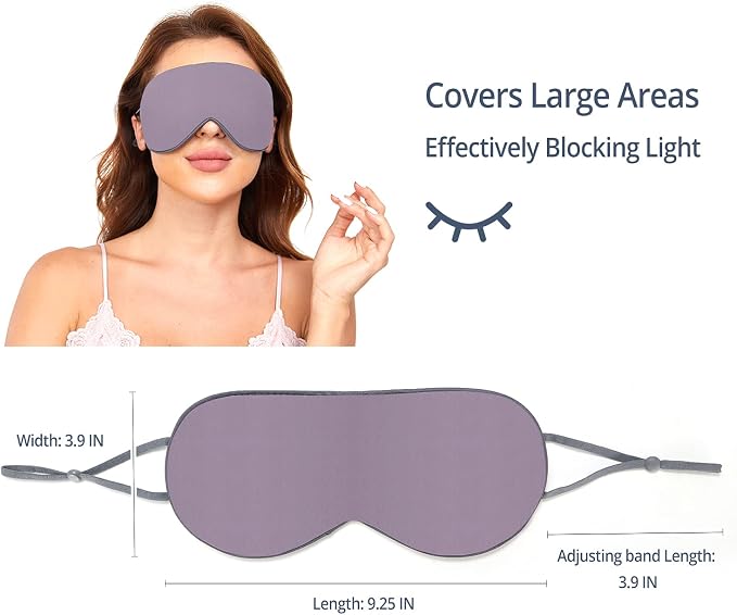 Sleeping Mask 2 Pack, Cool Double-Sided Use of Sleep Mask, Super Soft Blindfold - Image 3