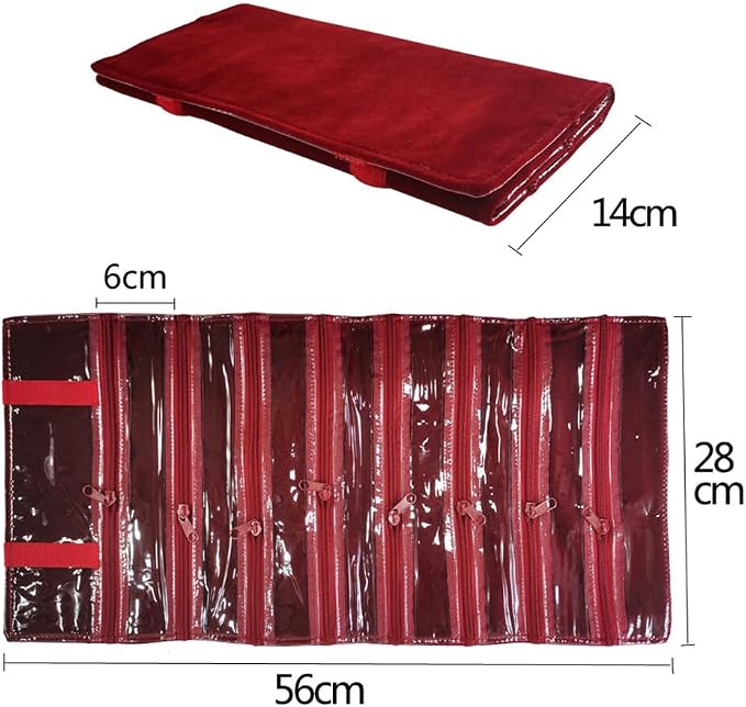Travel Jewelry Roll Bag Portable Organizer Pouch - Image 3