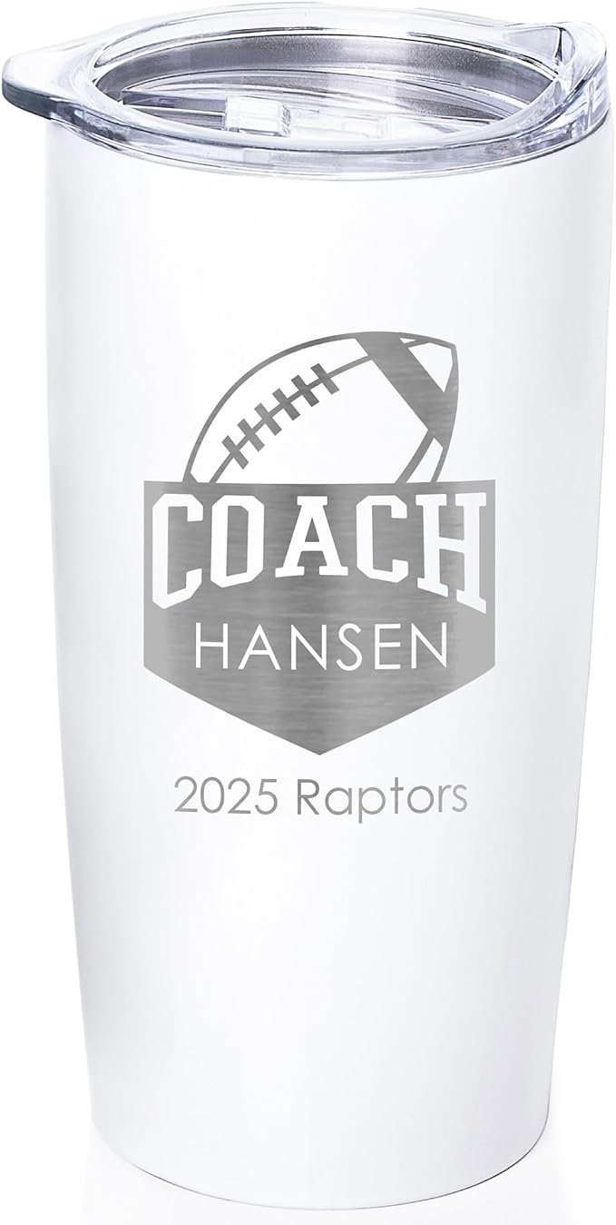 Lifetime Creations Personalized Football Coach Tumbler: Custom Football Coach by LifetimeCreations