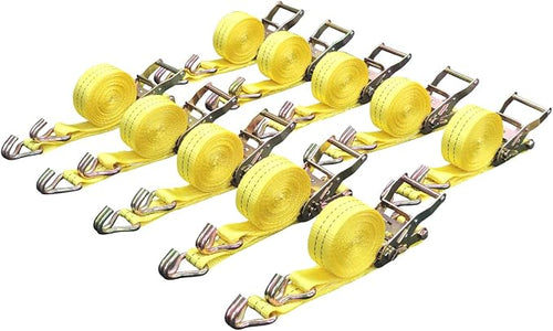 10 Pack 1.5" x15' Ratchet Strap 4400LB by Cargo+Control