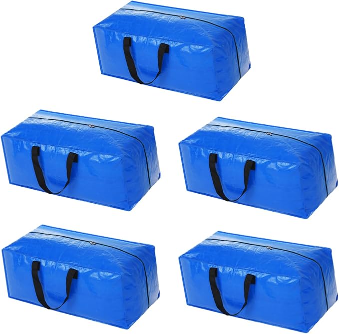 5 Pack Heavy Duty Extra Large Moving Bags Storage Tote by ACNUSIK