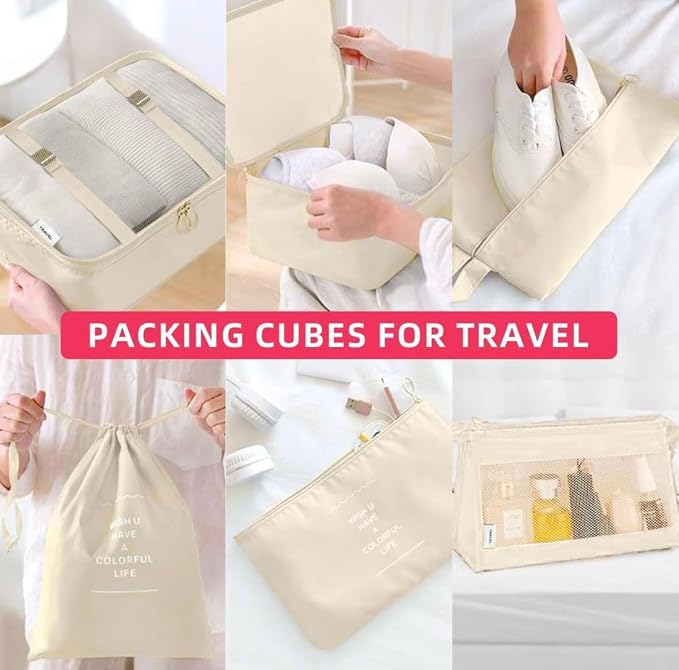 9 Set Packing Cubes for Suitcases, Aydicon Travel Luggage Packing Organizers - Image 8